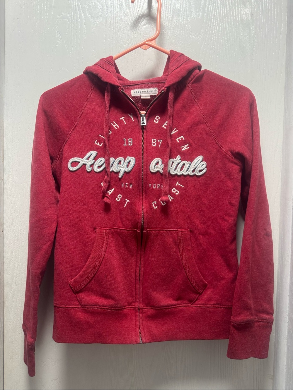 Kids Red Zip-Up Hoodie